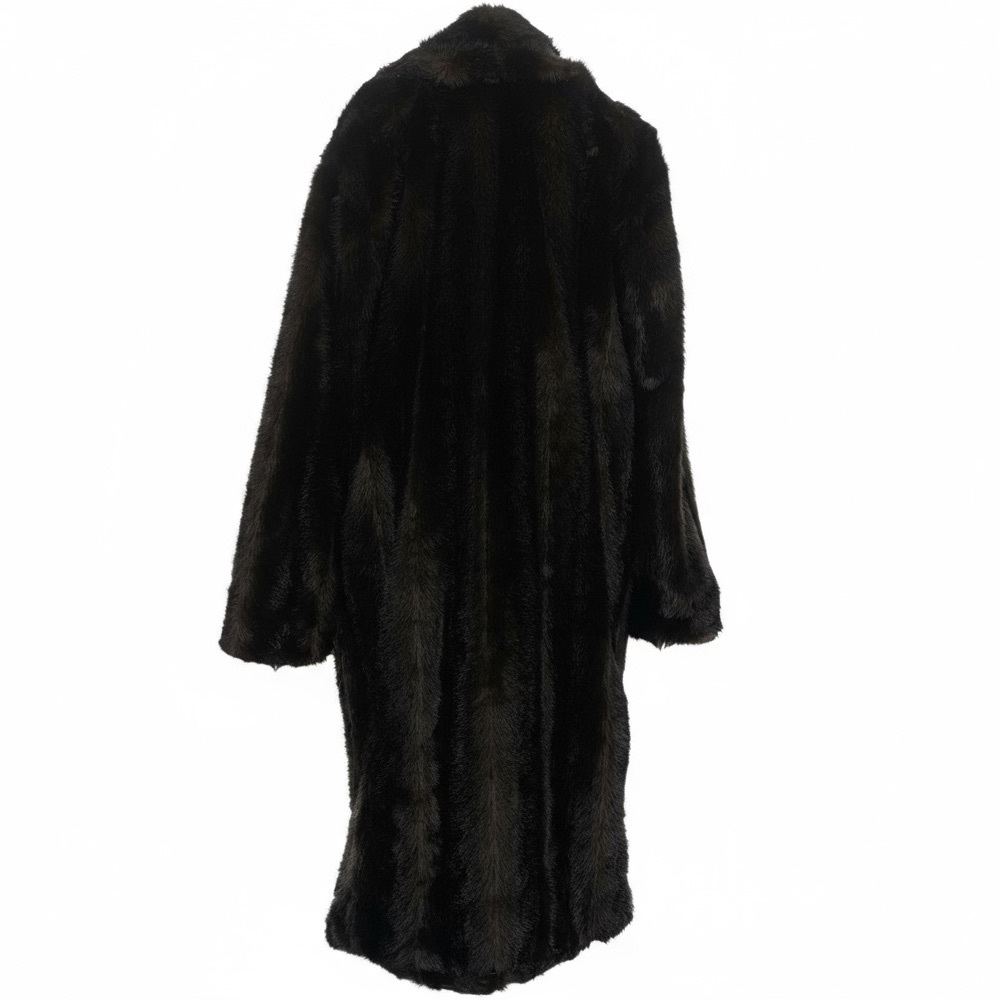 House of CB CALLIE Dark Brown Faux Fur Coat | Size L | Like New - Picture 14 of 15